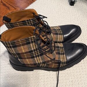 Taft Plaid Black and Brown Boots